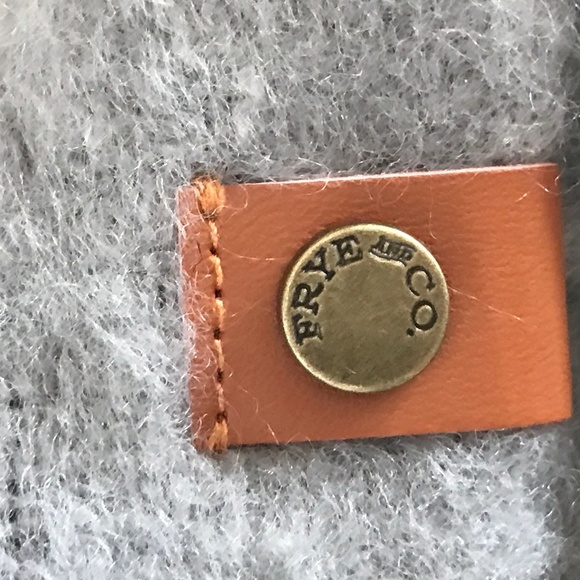 Fry & Co. Soft Navy Grey Cream Fringe Oblong Scarf - Picture 11 of 12